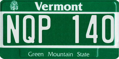 VT license plate NQP140