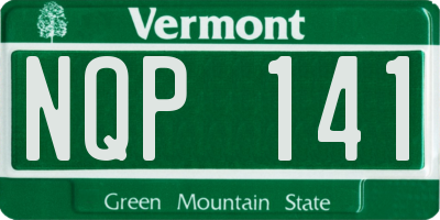 VT license plate NQP141