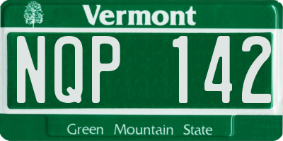VT license plate NQP142