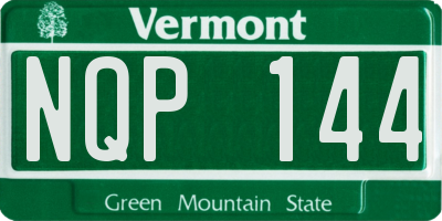 VT license plate NQP144