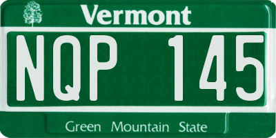 VT license plate NQP145