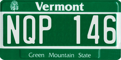 VT license plate NQP146