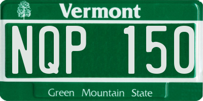 VT license plate NQP150