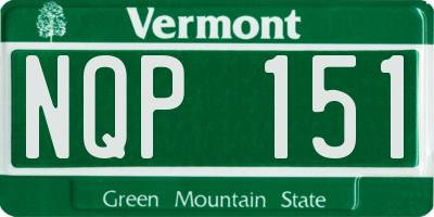 VT license plate NQP151