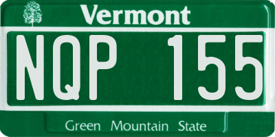 VT license plate NQP155