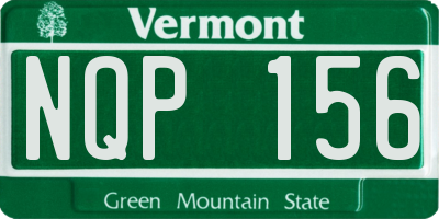 VT license plate NQP156