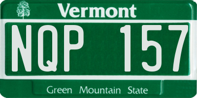 VT license plate NQP157