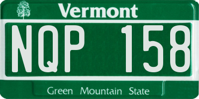 VT license plate NQP158
