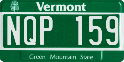 VT license plate NQP159