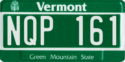 VT license plate NQP161