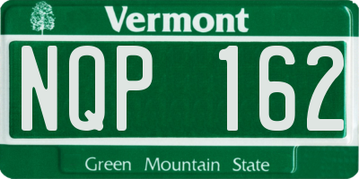 VT license plate NQP162