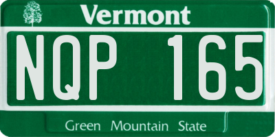 VT license plate NQP165