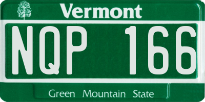 VT license plate NQP166