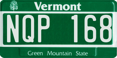 VT license plate NQP168