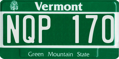 VT license plate NQP170