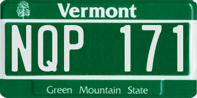 VT license plate NQP171