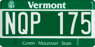 VT license plate NQP175