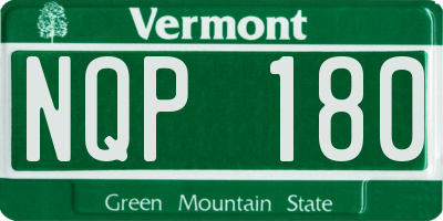 VT license plate NQP180