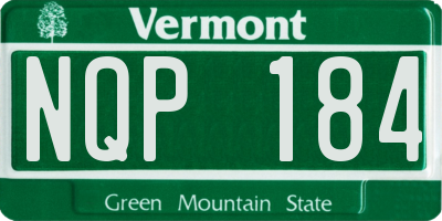 VT license plate NQP184