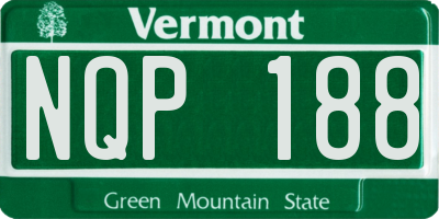 VT license plate NQP188