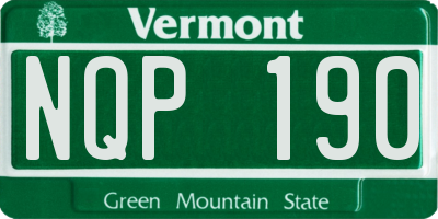 VT license plate NQP190