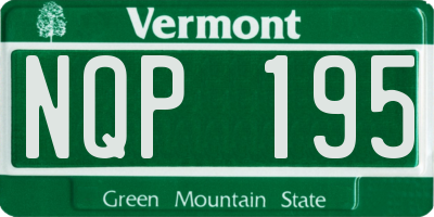 VT license plate NQP195