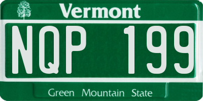 VT license plate NQP199