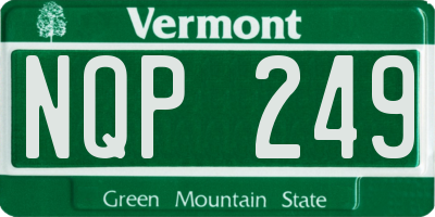 VT license plate NQP249