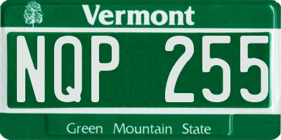 VT license plate NQP255