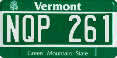 VT license plate NQP261