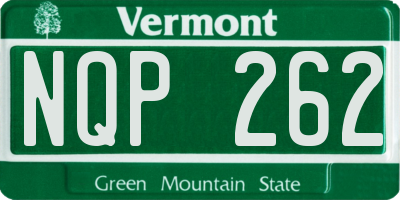 VT license plate NQP262