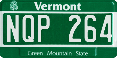 VT license plate NQP264