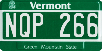 VT license plate NQP266