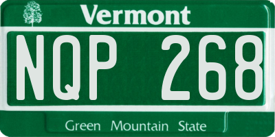 VT license plate NQP268