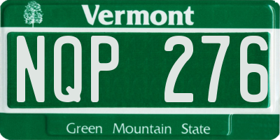 VT license plate NQP276