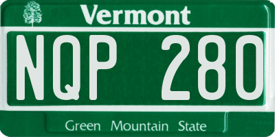 VT license plate NQP280