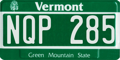 VT license plate NQP285