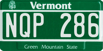 VT license plate NQP286