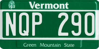 VT license plate NQP290