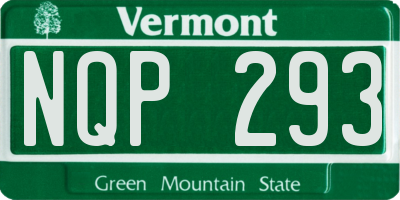 VT license plate NQP293