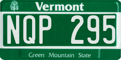 VT license plate NQP295