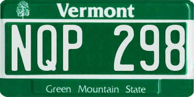 VT license plate NQP298