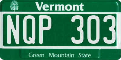 VT license plate NQP303