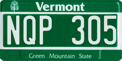 VT license plate NQP305