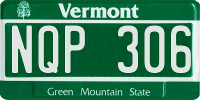 VT license plate NQP306