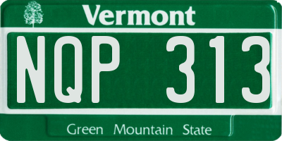 VT license plate NQP313