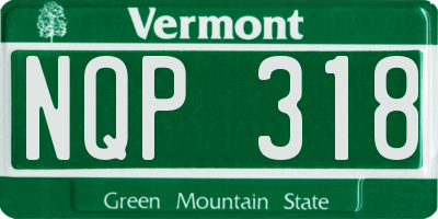 VT license plate NQP318
