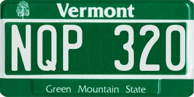 VT license plate NQP320