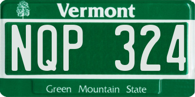 VT license plate NQP324