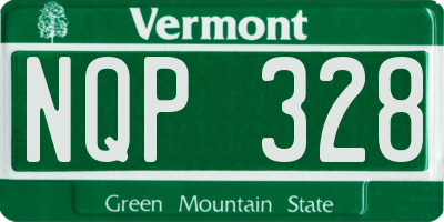 VT license plate NQP328